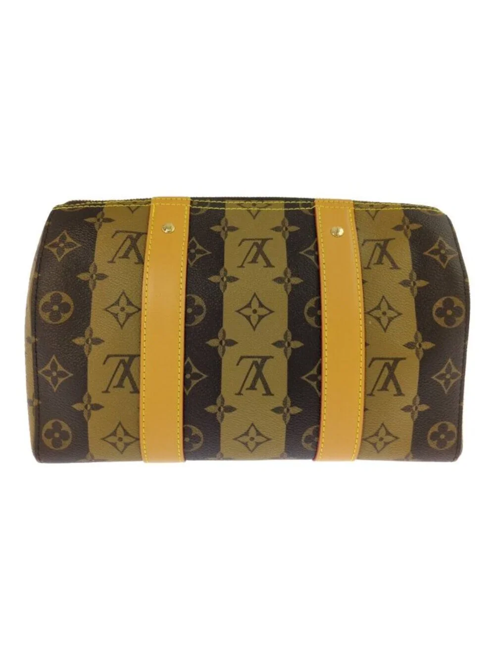 Louis Vuitton Monogram Strap City Keepall LV 2-Way Handbag Brown
